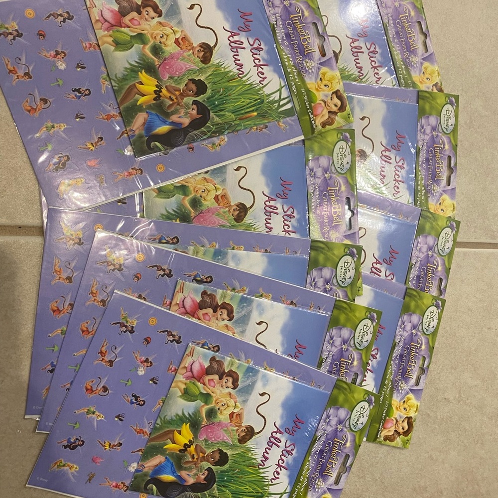 9 Disney fairies stickers and book